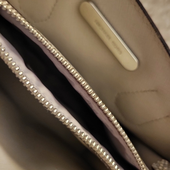 Michael Kors Metallic Faux Snakeskin Purse Crossbody Animal Print - Picture 12 of 13